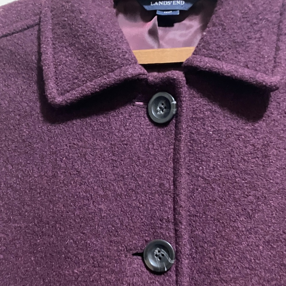 Lands' End Women's Plum Pea Coat